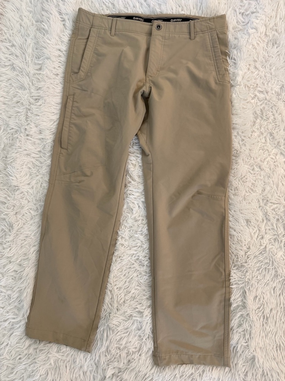 Hi-Tec Performance Hiking Pants Khaki Lightweight Stretch 34x30
